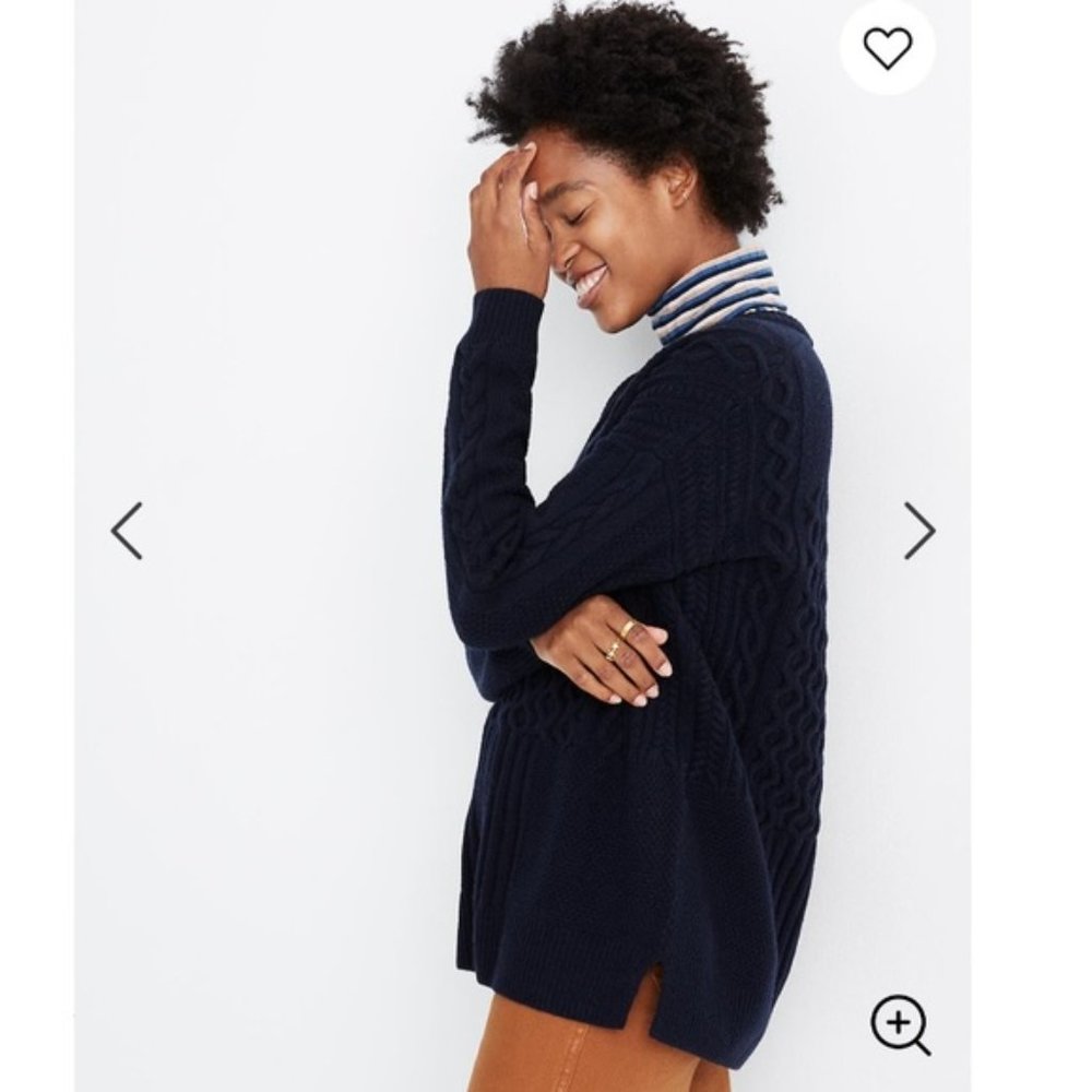 Madewell Merino Wool Chunky Cableknit Sweater NEW